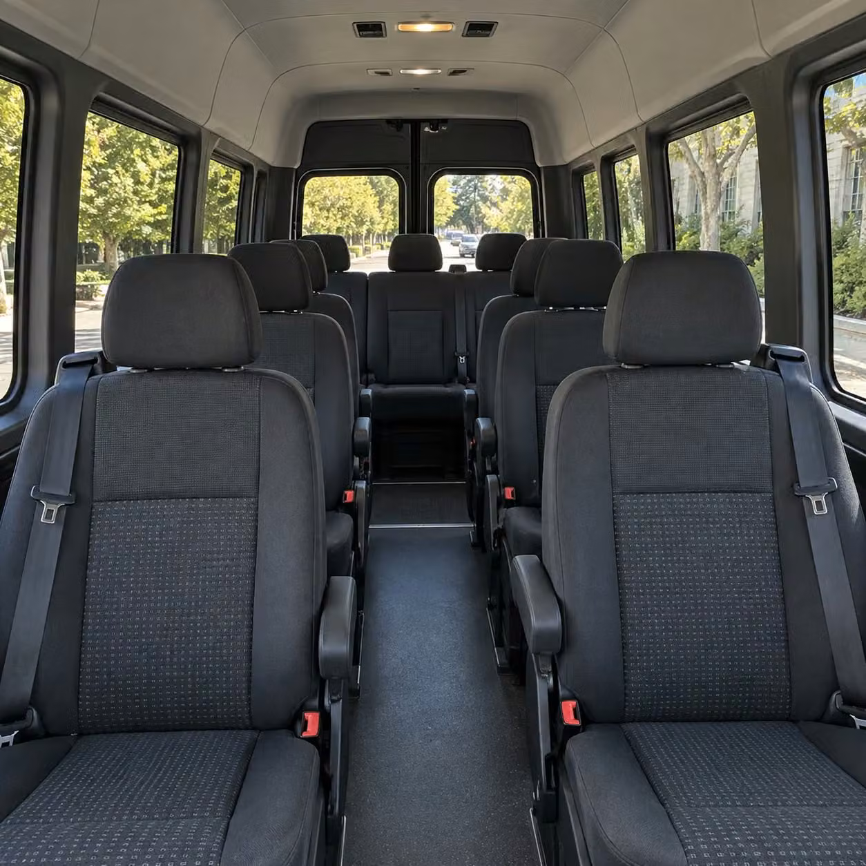 sprinter van with driver inside